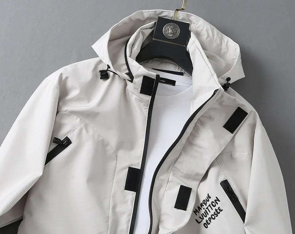 Hooded Technical Windbreaker Jacket D40023330 — view 5