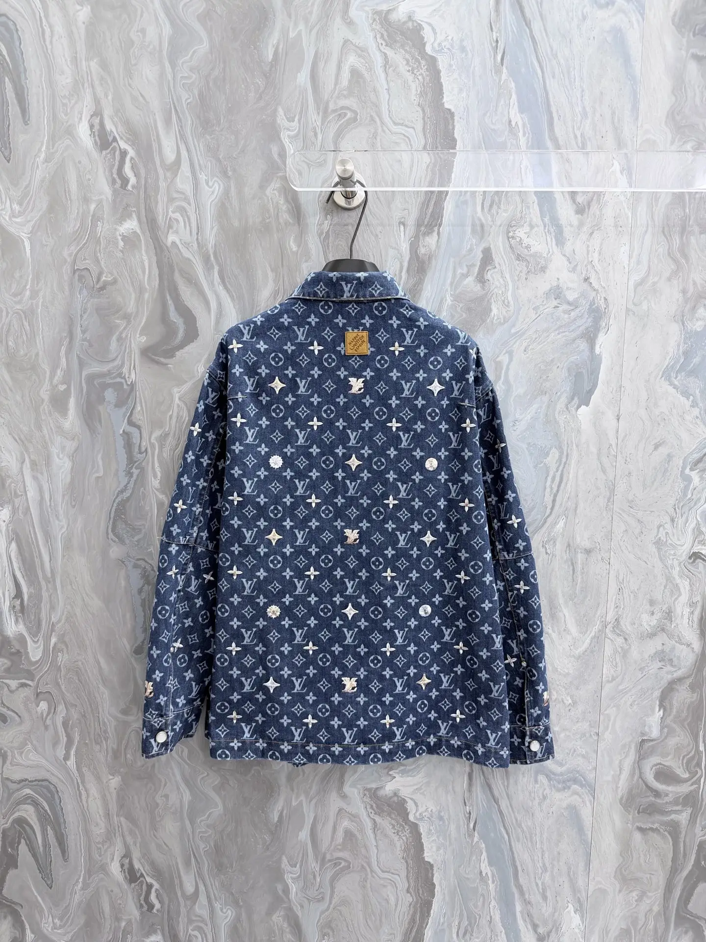 Monogram Embroidered Denim Shirt Jacket D40022036 — view 2