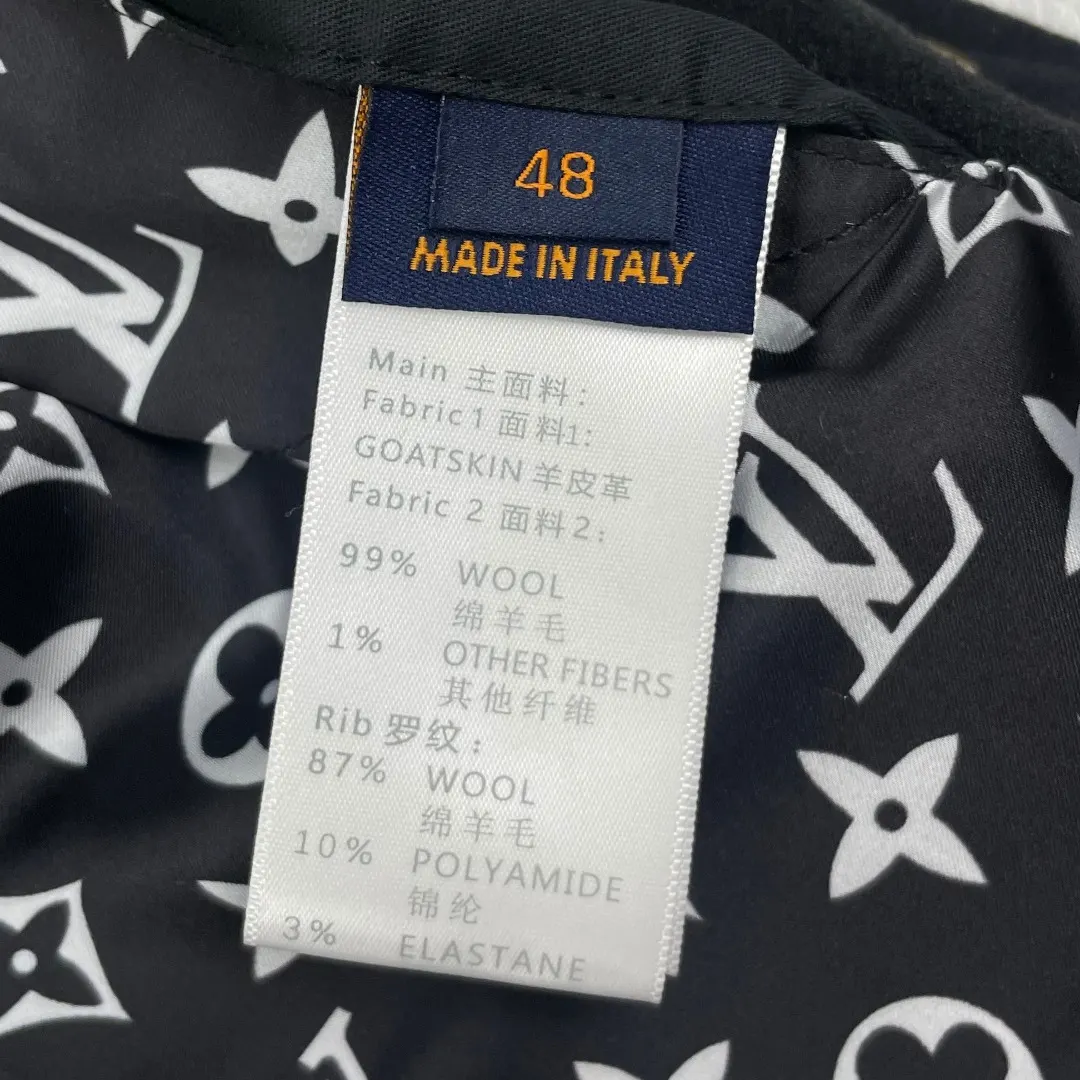 Wool and Grained Leather Varsity Jacket D41023297 — view 13