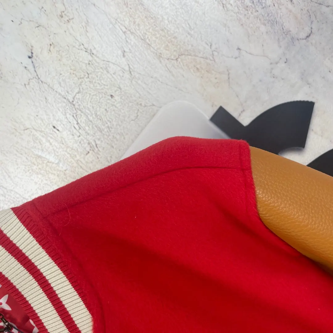 Louis Vuitton x Nigo Wool and Leather Varsity Jacket D41023298 — view 5