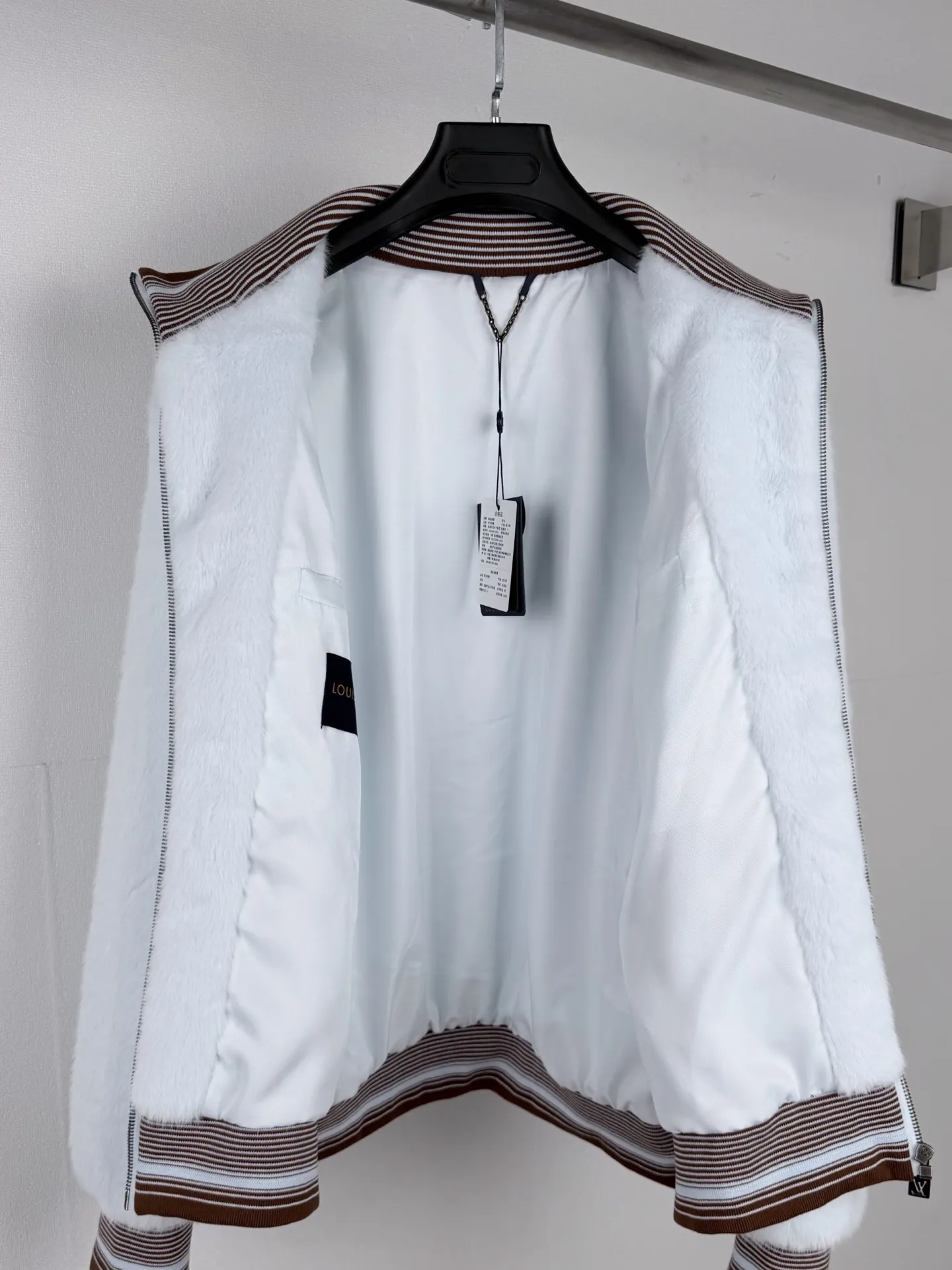 Mink-Effect Faux Fur Zip-Up Jacket D41519986 — view 12