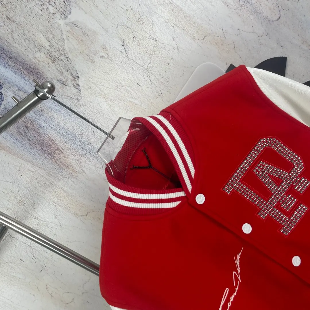 Embellished Wool and Leather Varsity Jacket D42023457 — view 3