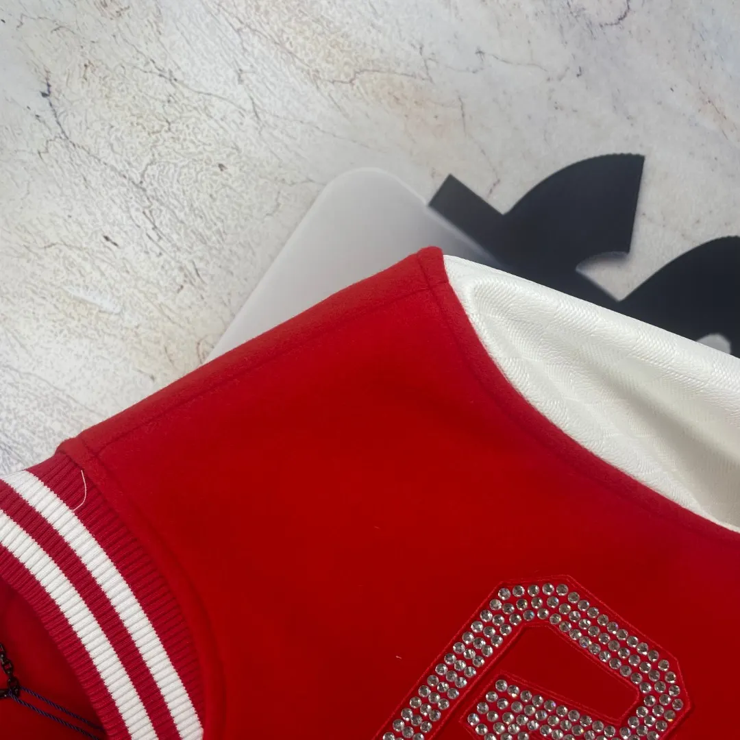Embellished Wool and Leather Varsity Jacket D42023457 — view 4