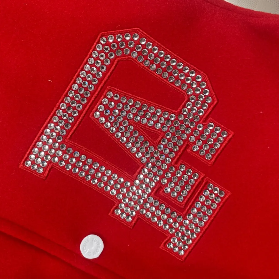 Embellished Wool and Leather Varsity Jacket D42023457 — view 5