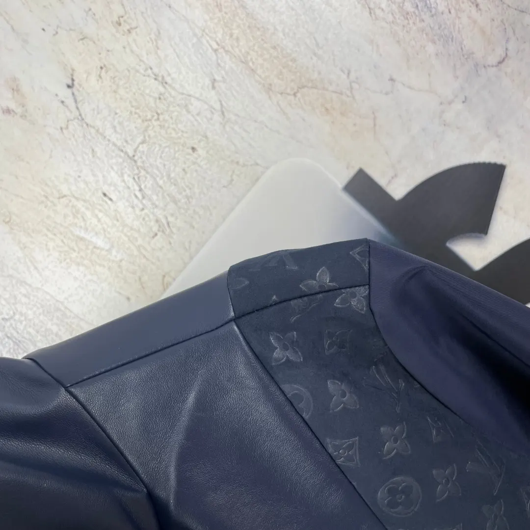 Monogram Mixed-Media Funnel-Neck Jacket D42023296 — view 6
