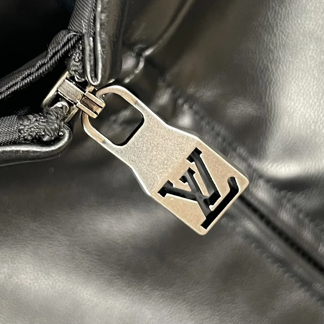 Monogram Mixed-Media Funnel-Neck Jacket D42023295 — view 5