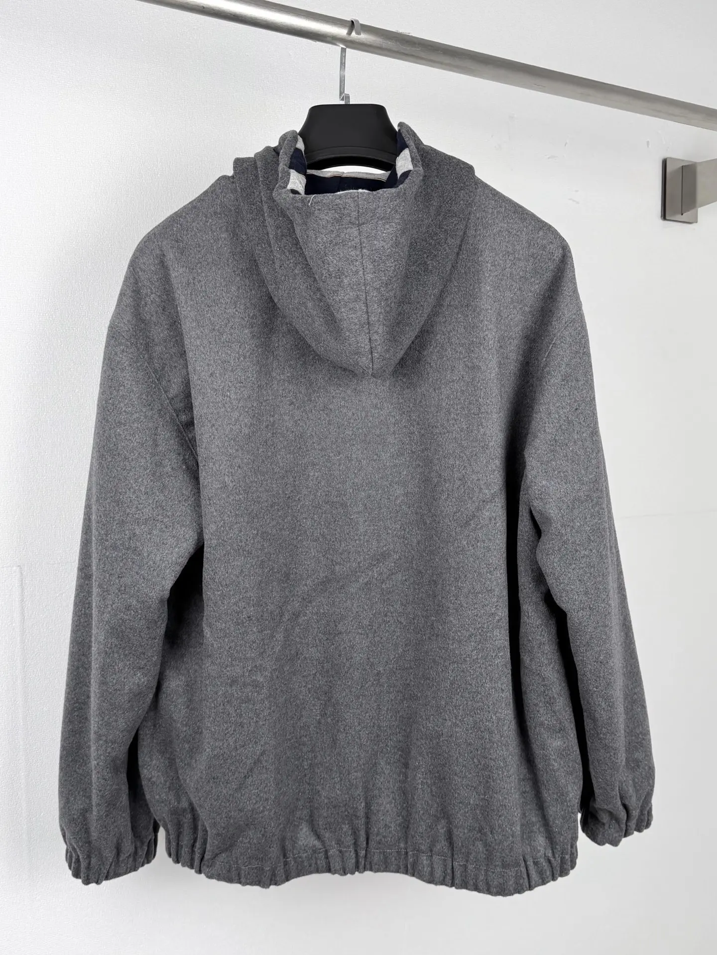 Reversible Striped Fleece Zip-Up Hoodie D42020006 — view 3