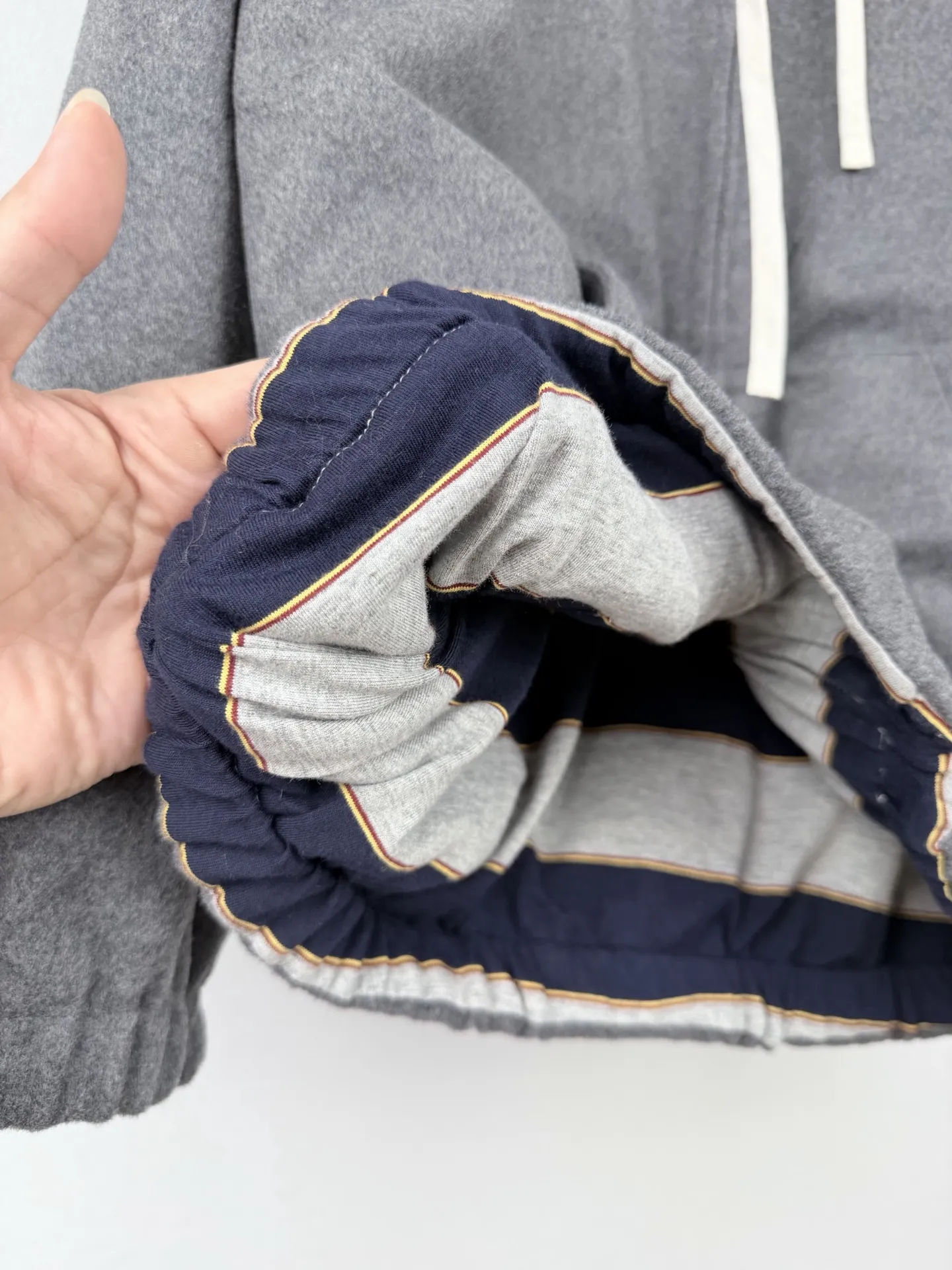 Reversible Striped Fleece Zip-Up Hoodie D42020006 — view 10