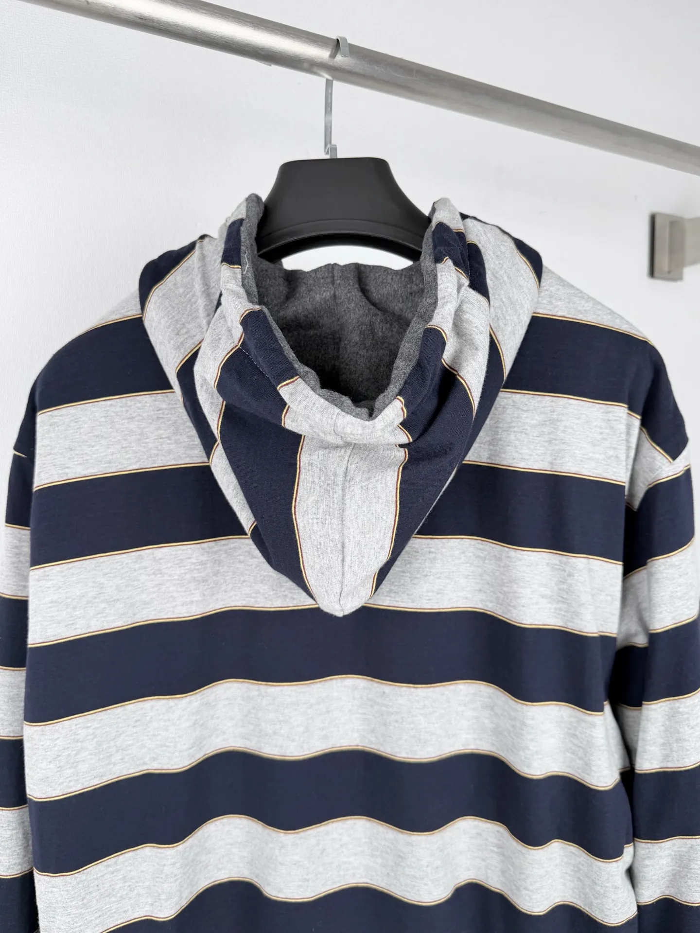 Reversible Striped Fleece-Lined Hooded Jacket D42020005 — view 4
