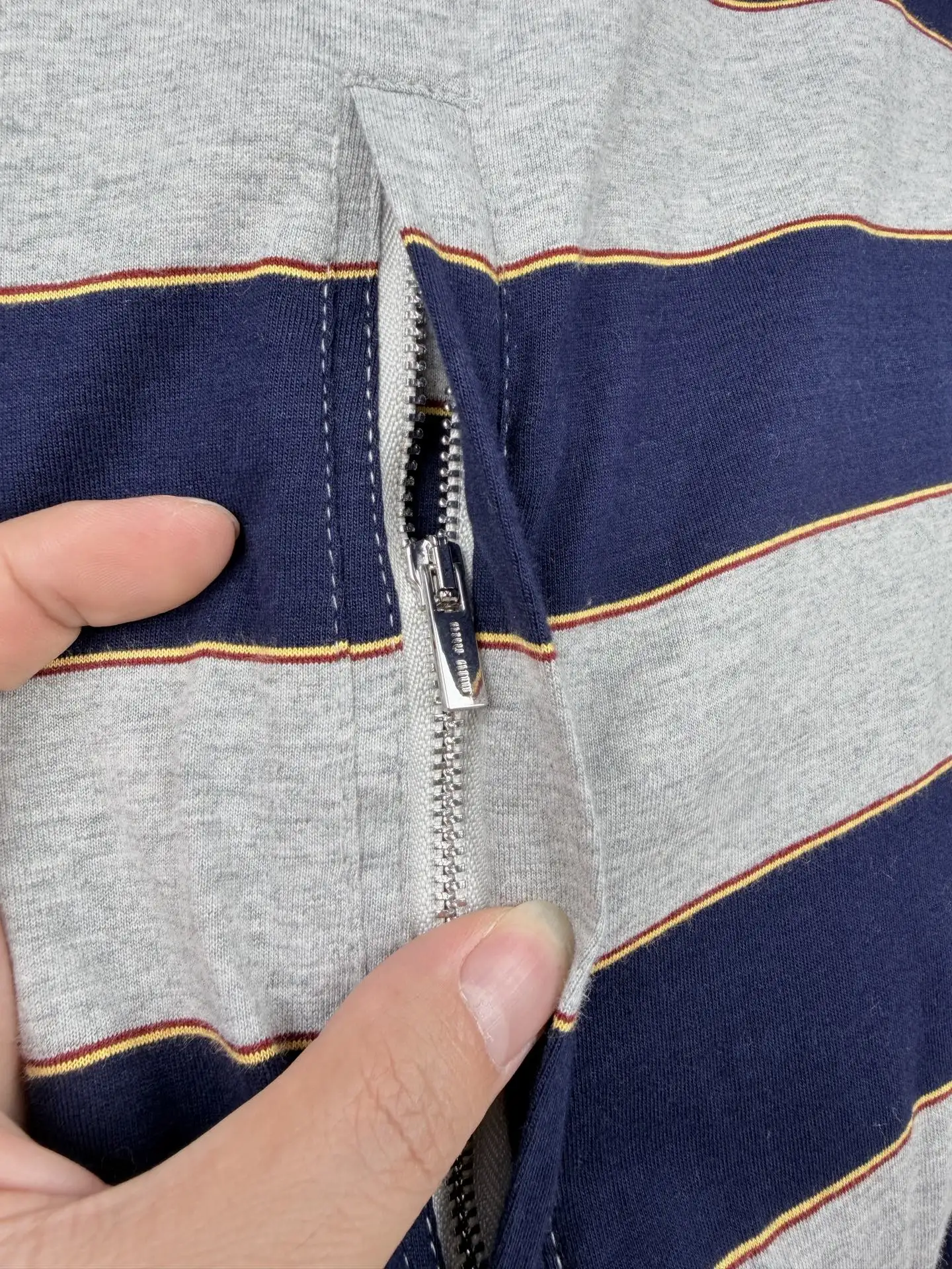 Reversible Striped Fleece-Lined Hooded Jacket D42020005 — view 10