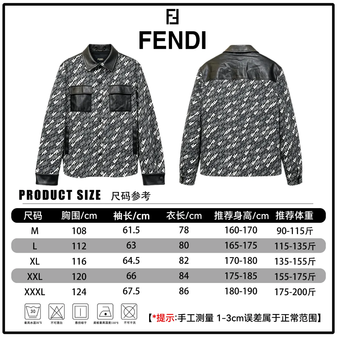 FF Monogram Leather-Trimmed Workwear Jacket D42523306 — view 12