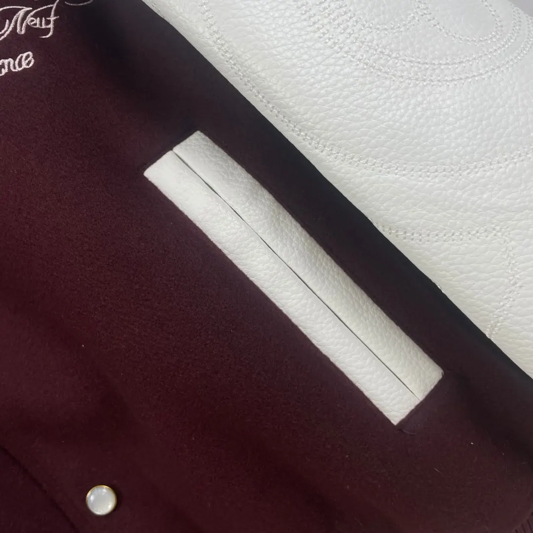 Logo-Embroidered Wool and Leather Varsity Jacket D42523291 — view 8