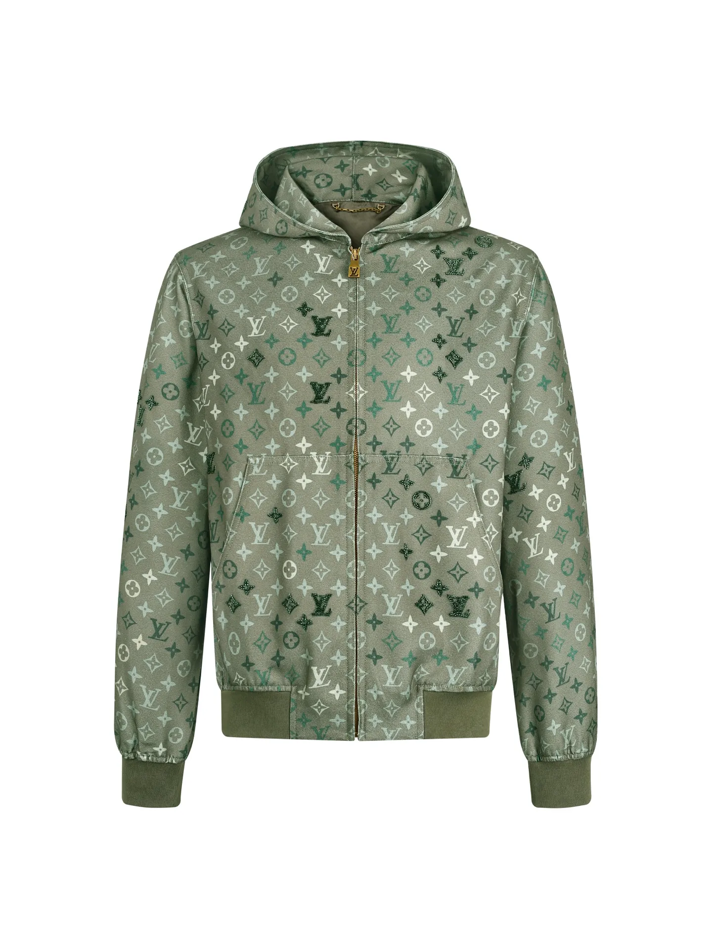 Monogram All-Over Print Hooded Jacket D42523600