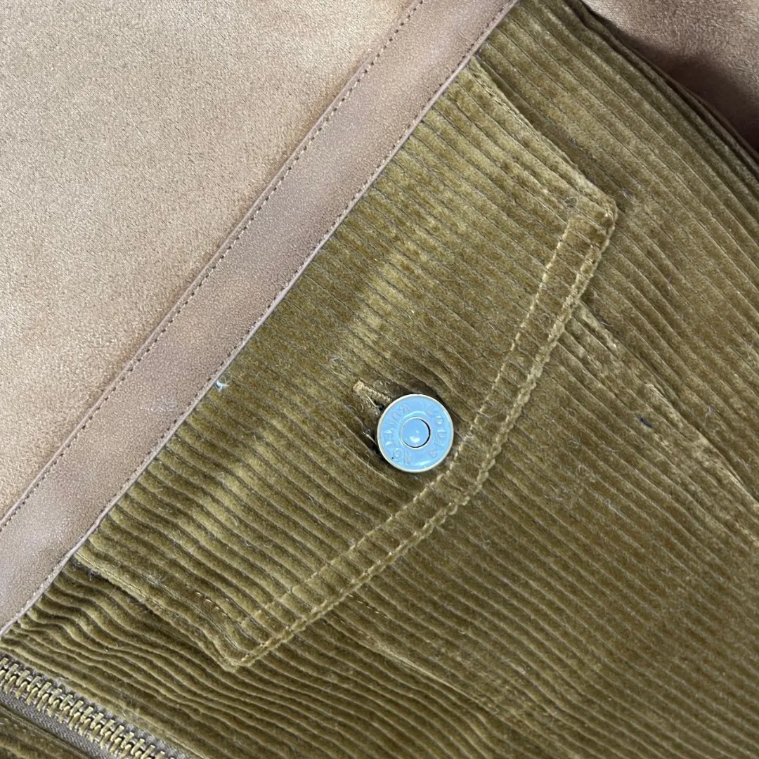 Corduroy and Faux-Suede Shearling-Collar Jacket D43023292 — view 7