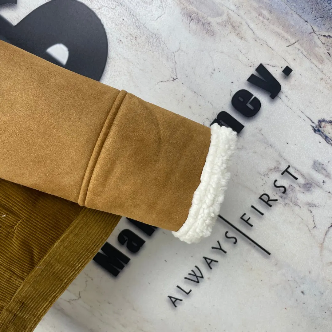 Corduroy and Faux-Suede Shearling-Collar Jacket D43023292 — view 8