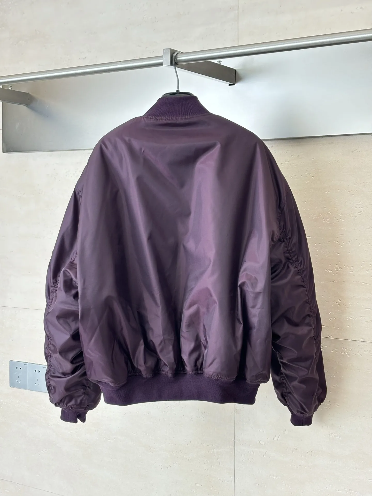 Embroidered Crest Oversized Bomber Jacket D43523429 — view 2
