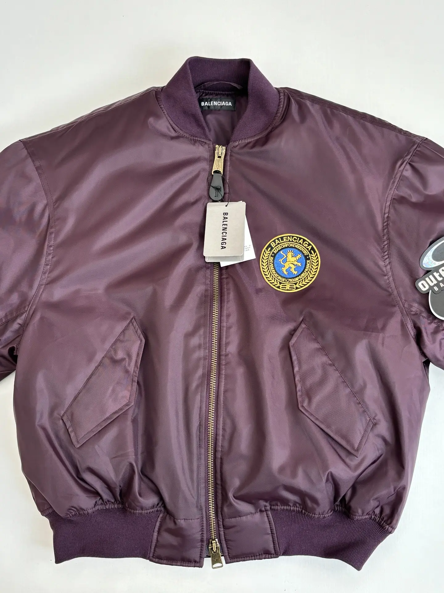Embroidered Crest Oversized Bomber Jacket D43523429 — view 4