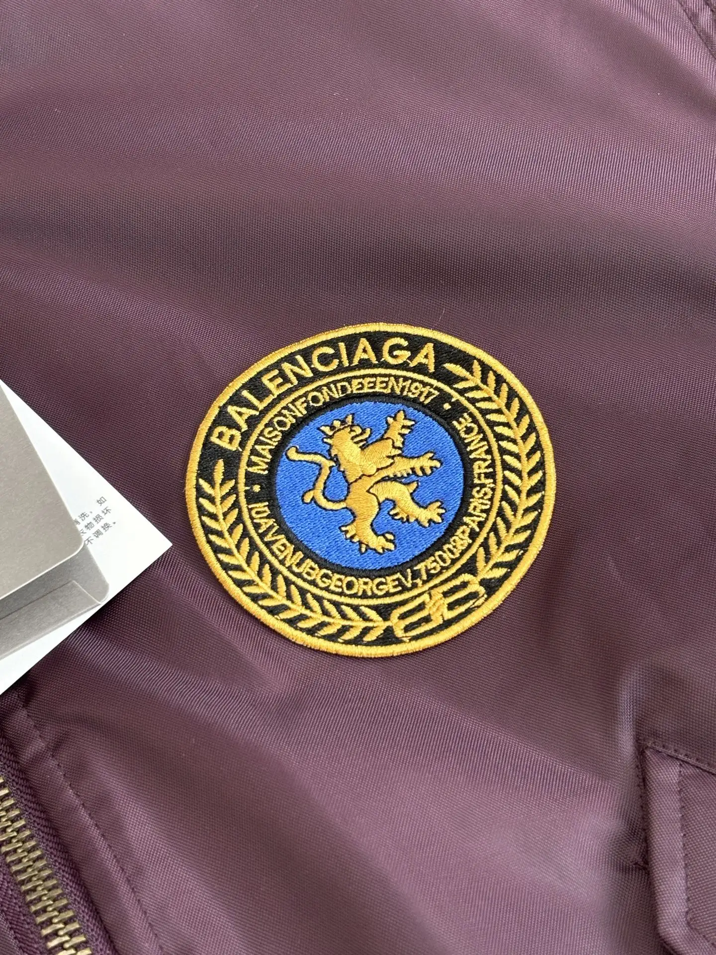 Embroidered Crest Oversized Bomber Jacket D43523429 — view 6