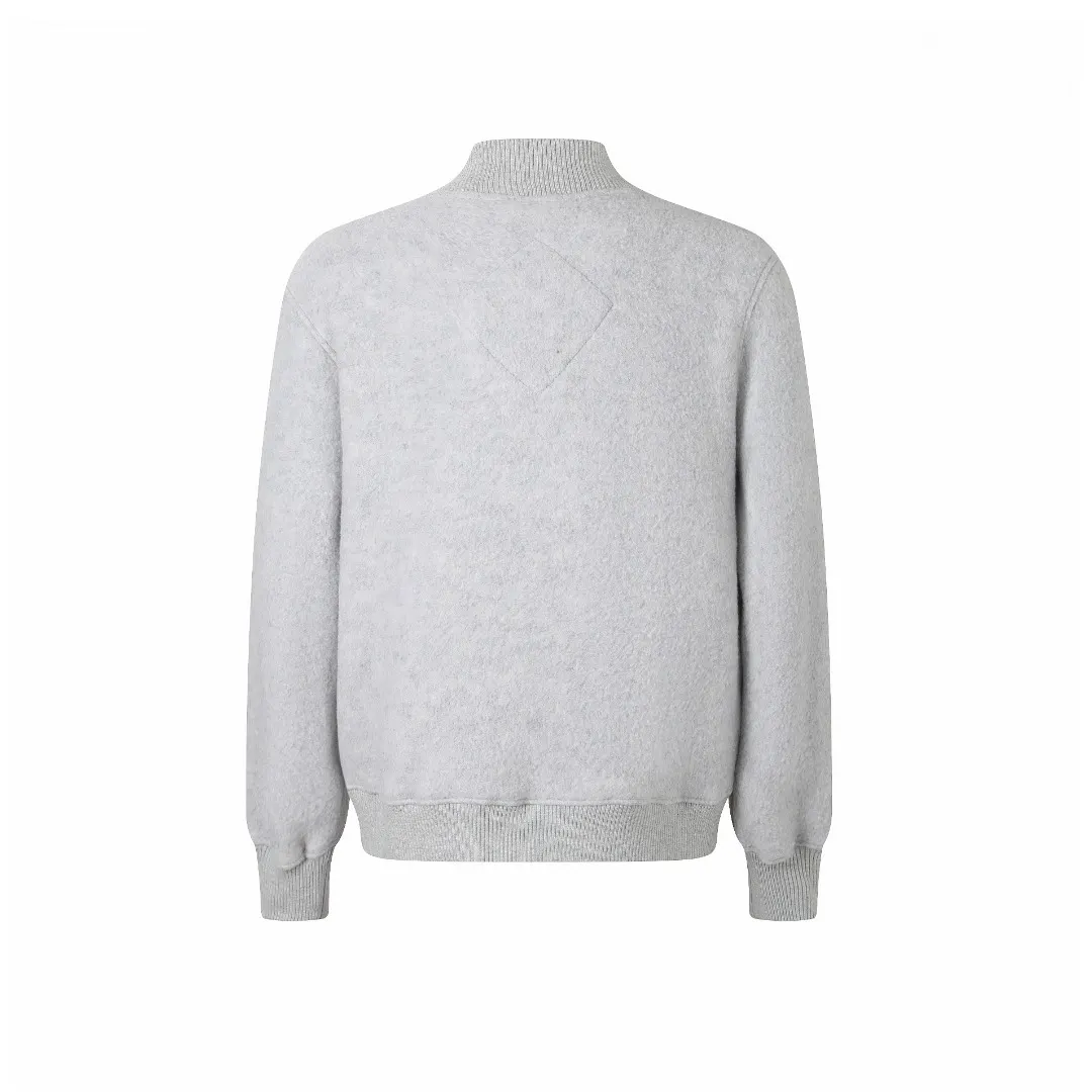 Wool-Blend Bomber Jacket with Logo Patch D43521911 — view 3