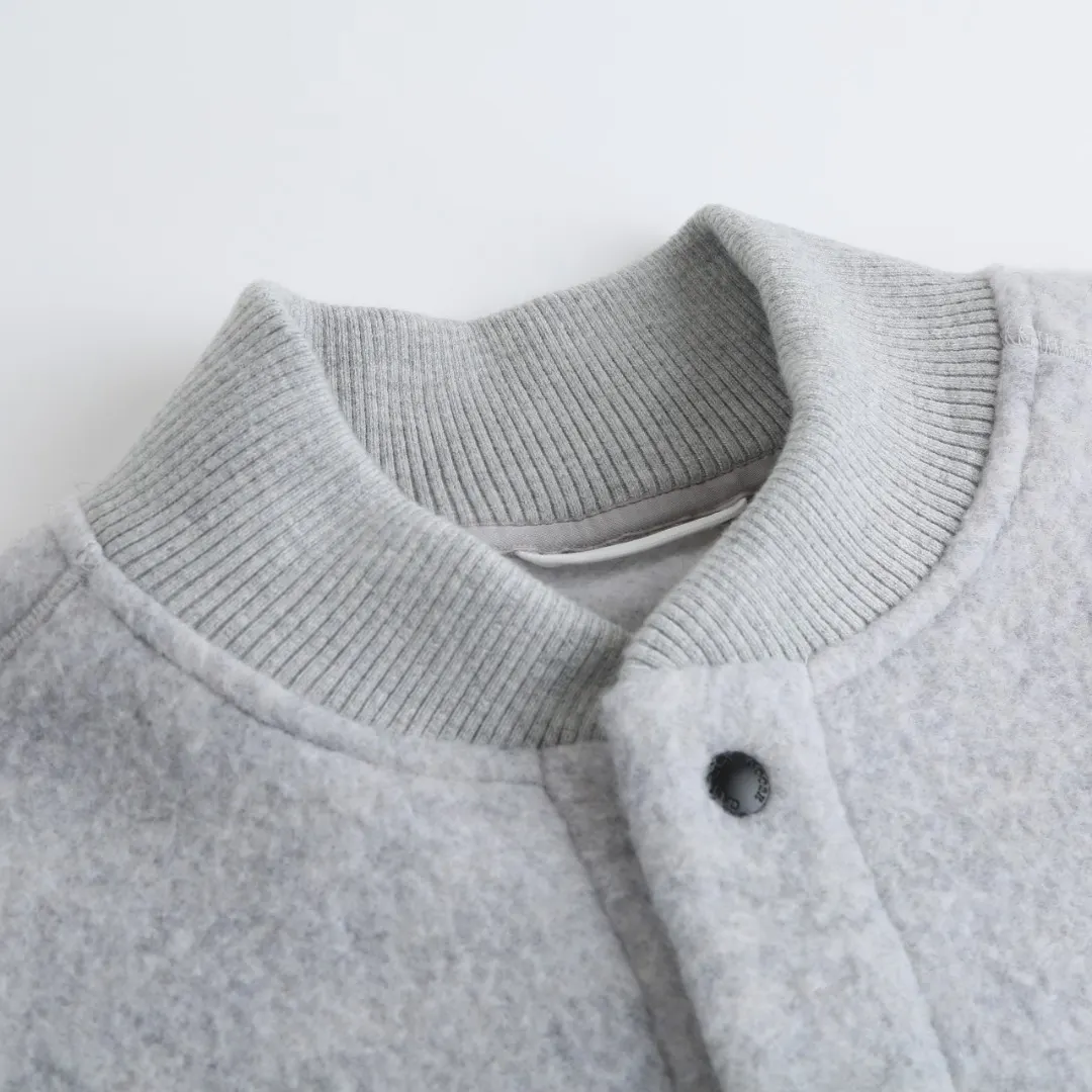 Wool-Blend Bomber Jacket with Logo Patch D43521911 — view 4