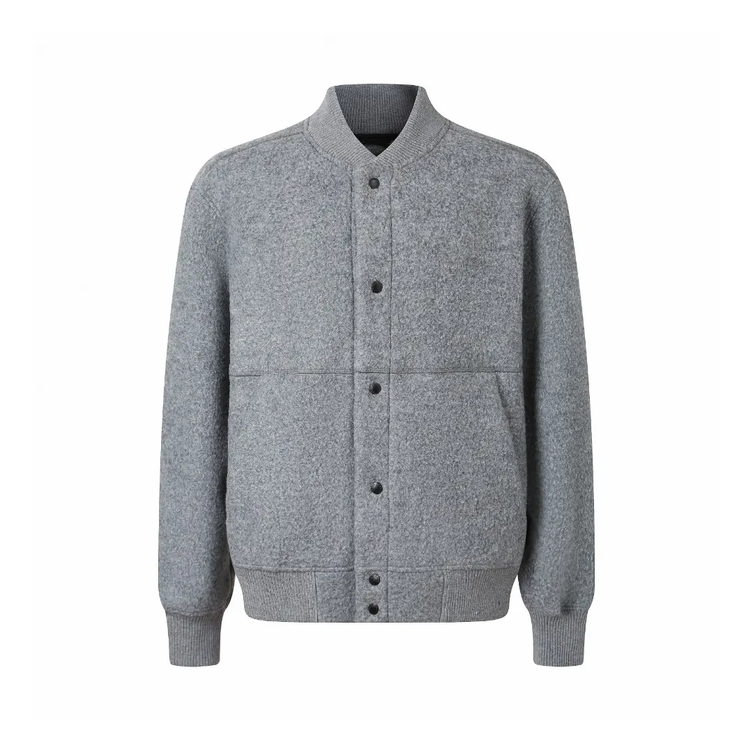 Wool-Blend Fleece Bomber Jacket D43521910