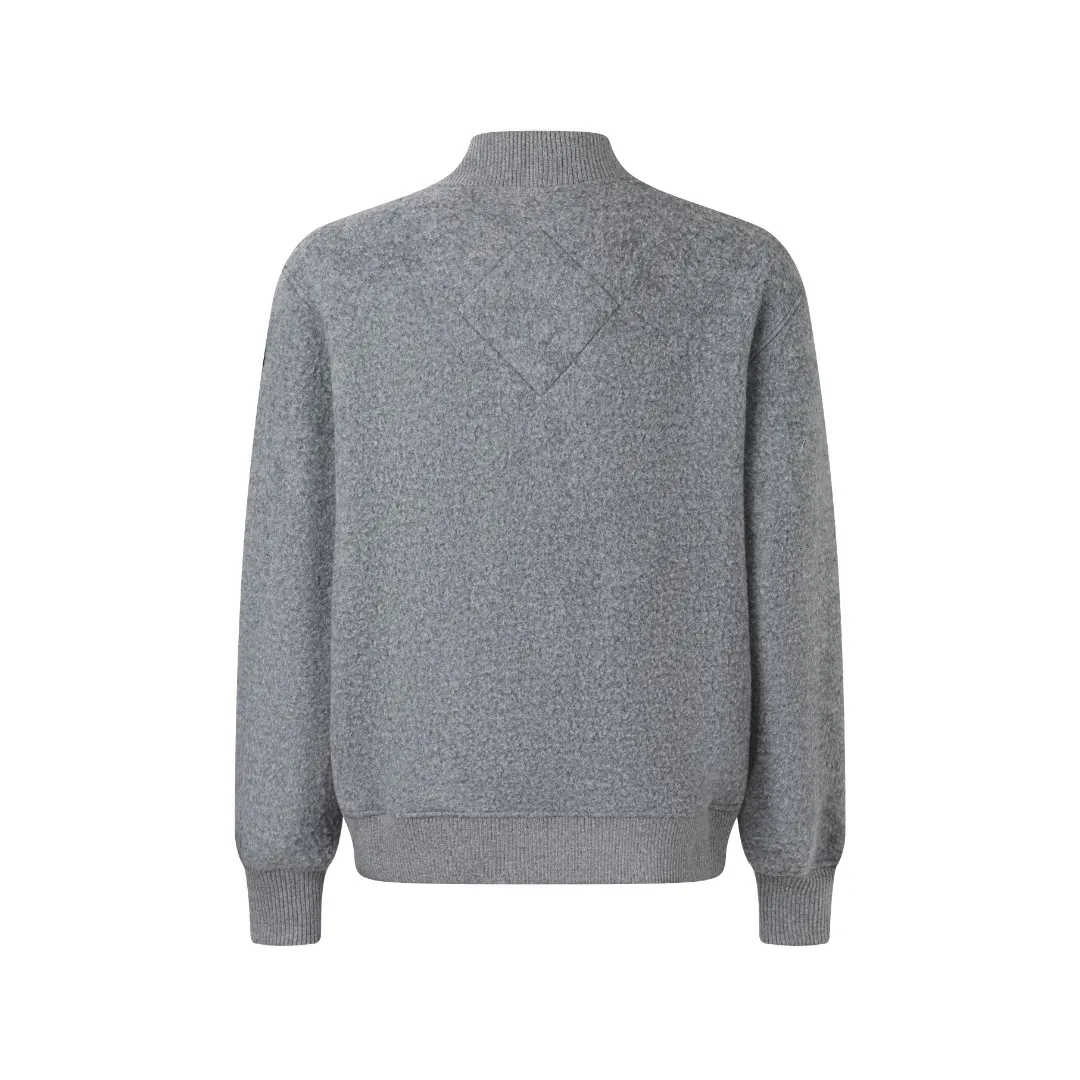 Wool-Blend Fleece Bomber Jacket D43521910 — view 3