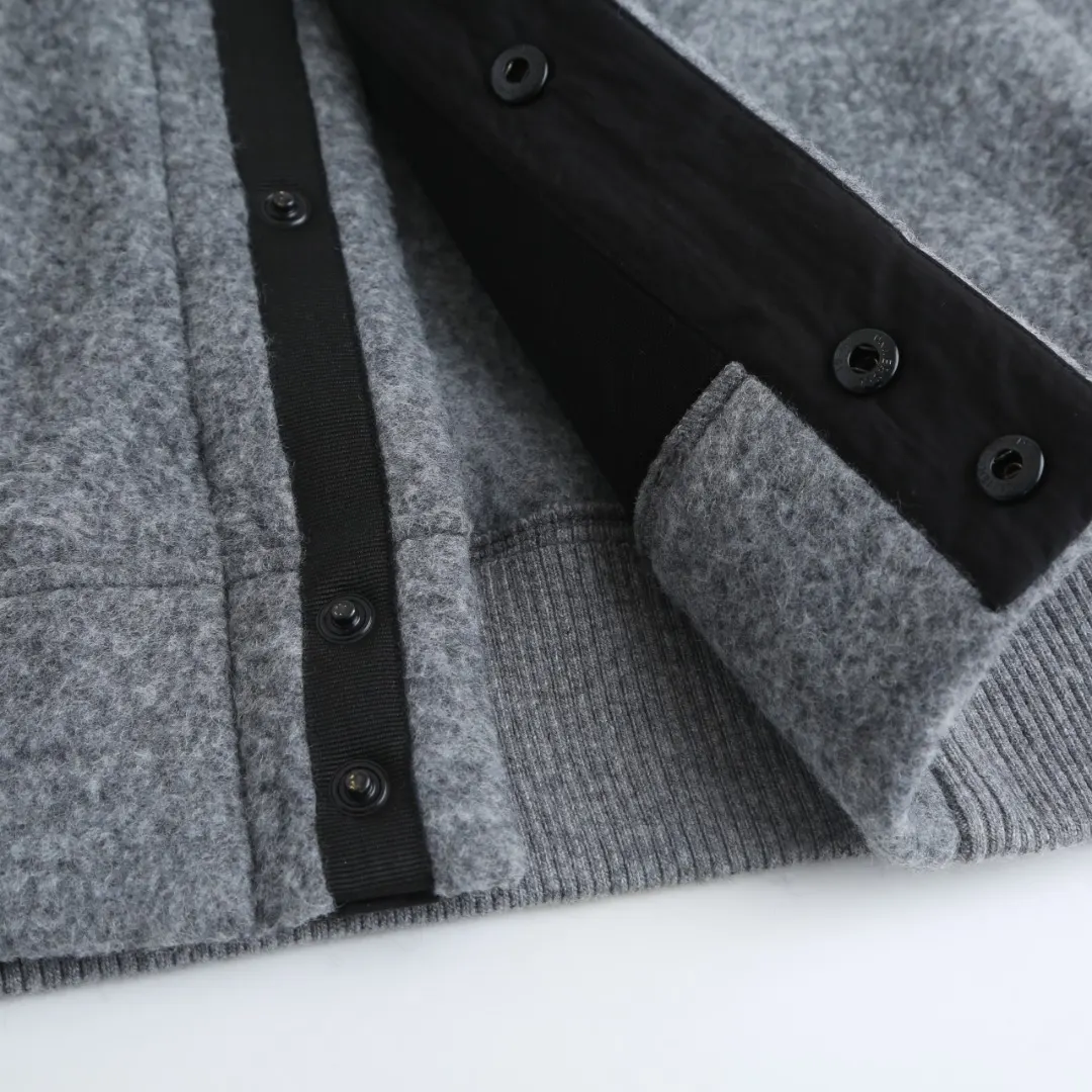 Wool-Blend Fleece Bomber Jacket D43521910 — view 8