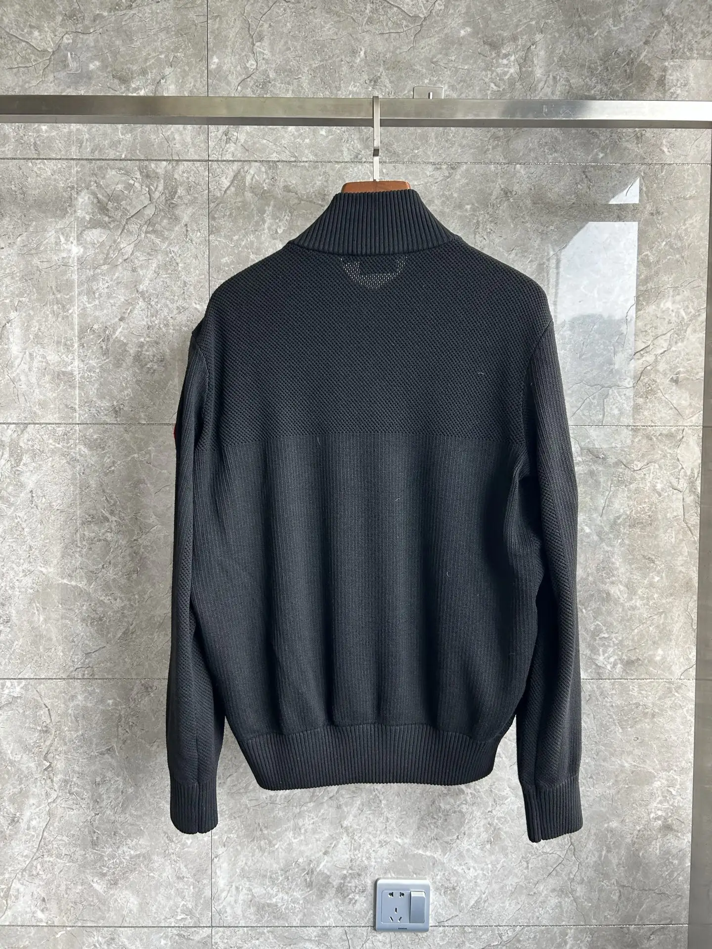 HyBridge Knit Jacket with Down-Filled Panels D44022726 — view 2