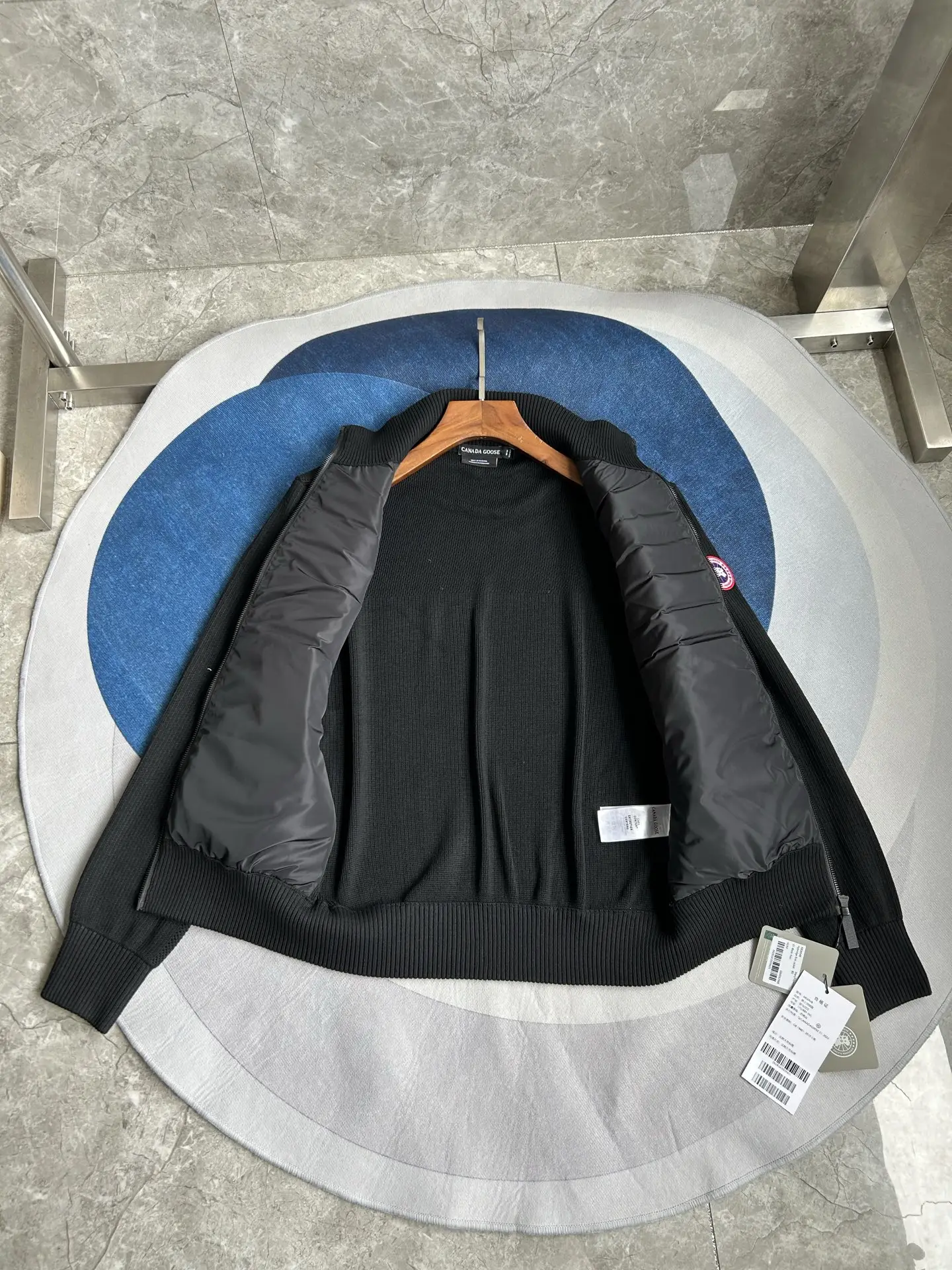 HyBridge Knit Jacket with Down-Filled Panels D44022726 — view 4