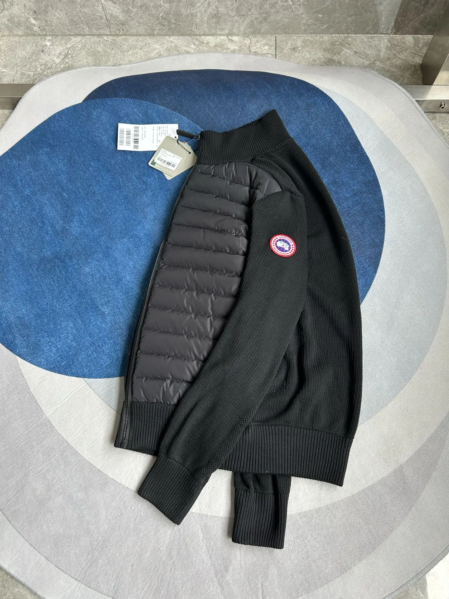 HyBridge Knit Jacket with Down-Filled Panels D44022726 — view 5