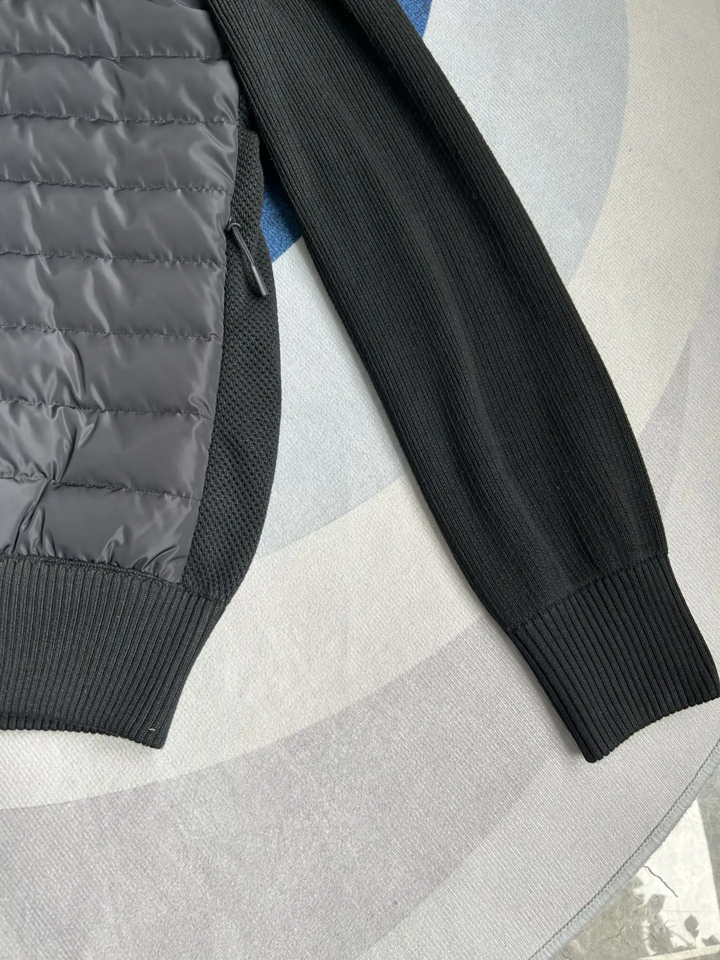 HyBridge Knit Jacket with Down-Filled Panels D44022726 — view 12