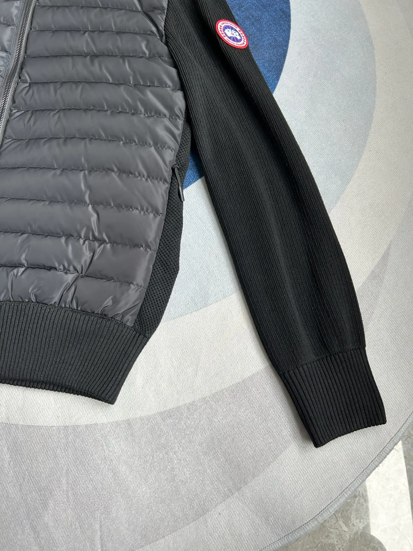HyBridge Knit Jacket with Down-Filled Panels D44022726 — view 15