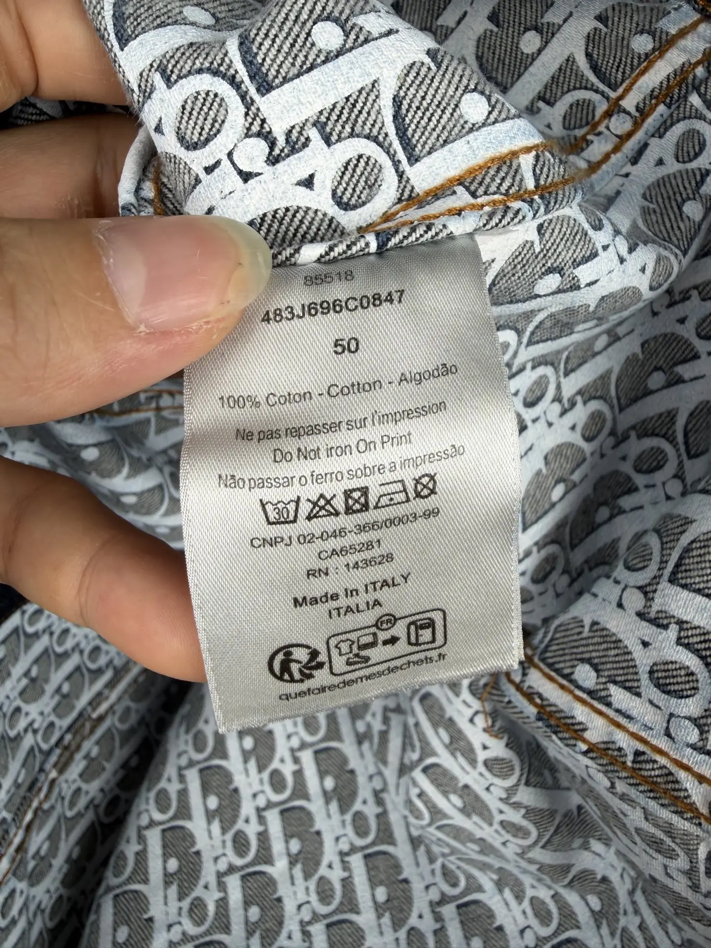 Oblique Lining Denim Trucker Jacket D44020090 — view 11