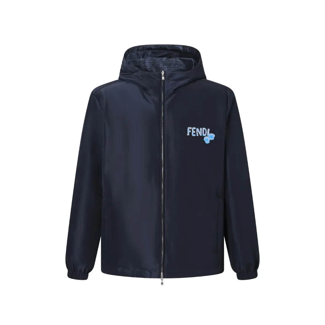 Reversible Logo-Embroidered Hooded Jacket D44019912