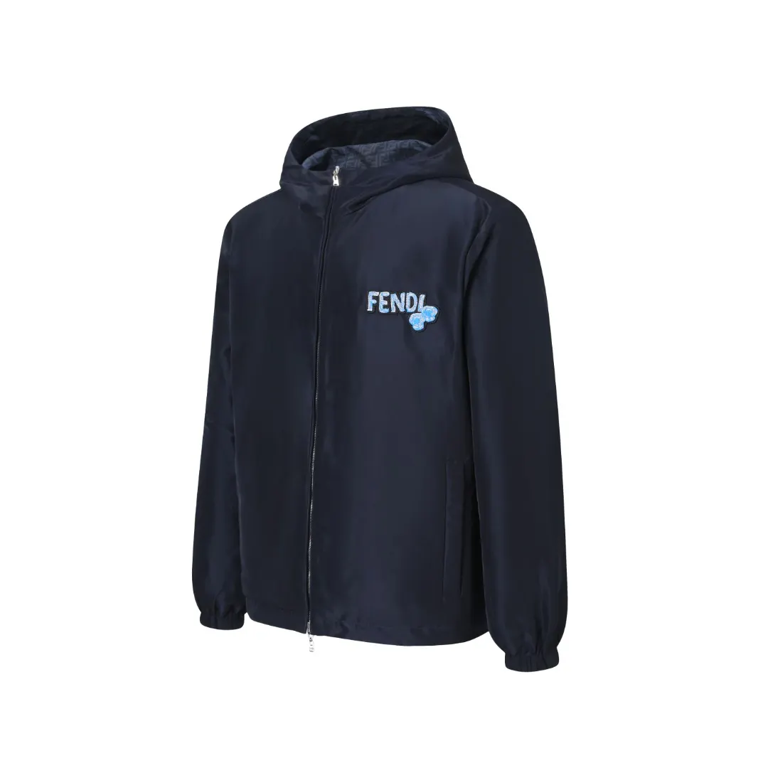 Reversible Logo-Embroidered Hooded Jacket D44019912 — view 2