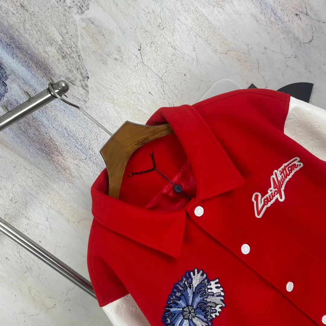 Floral Embroidered Wool-Blend Varsity Jacket D45023290 — view 3