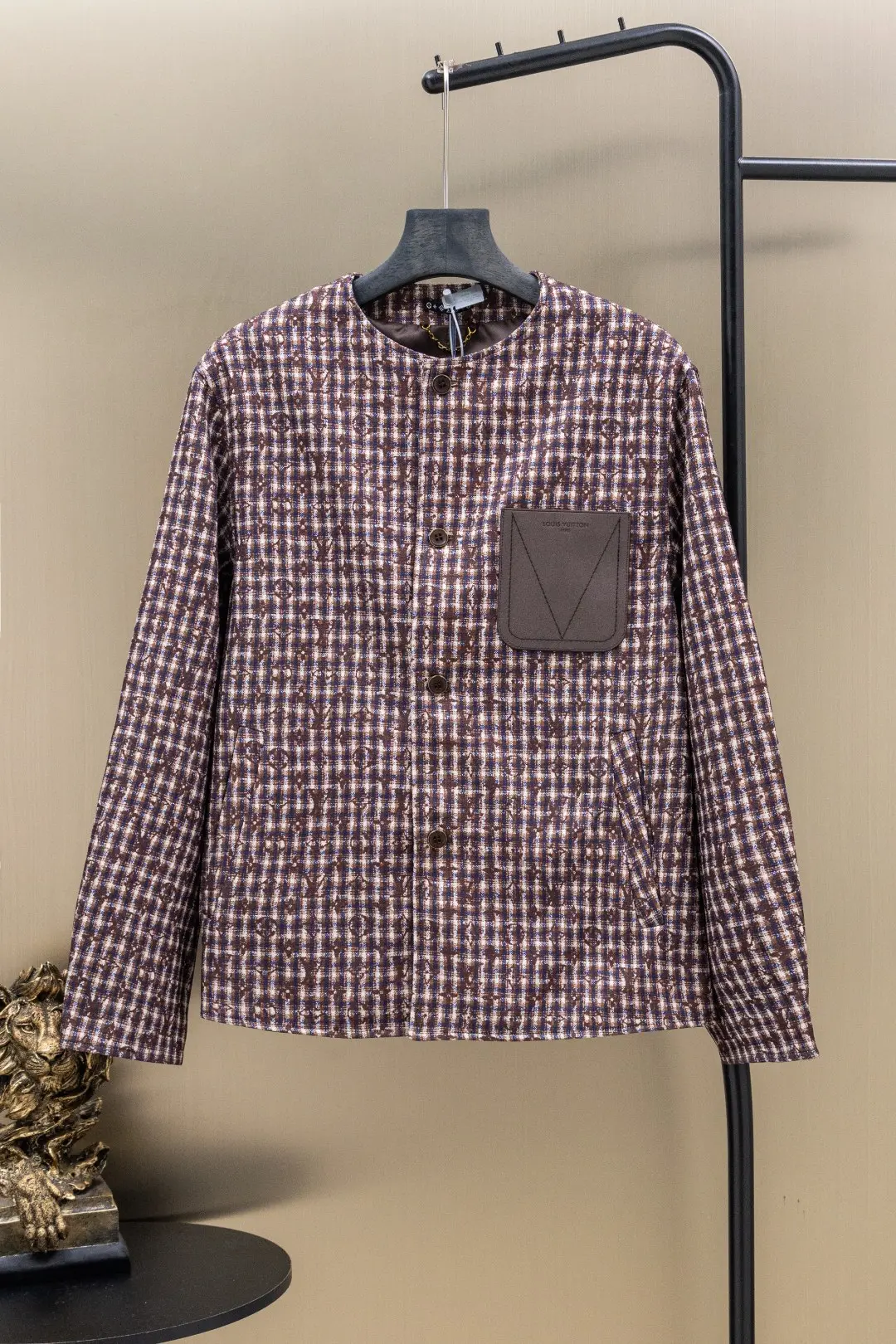 Monogram Chic Collarless Tweed Jacket D49023432