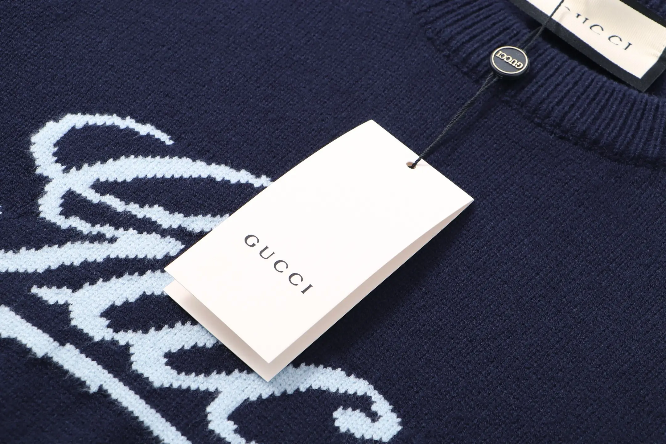 Script Logo Intarsia Knit Sweater D20022119 — view 7