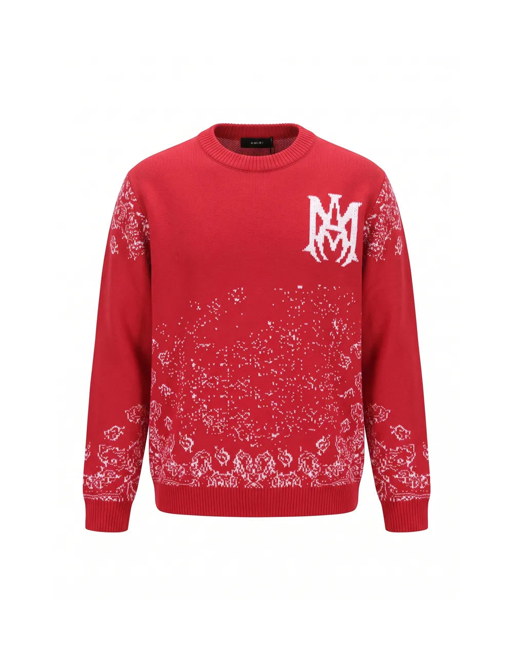 Logo-Embroidered Jacquard Mohair-Blend Sweater D20022150