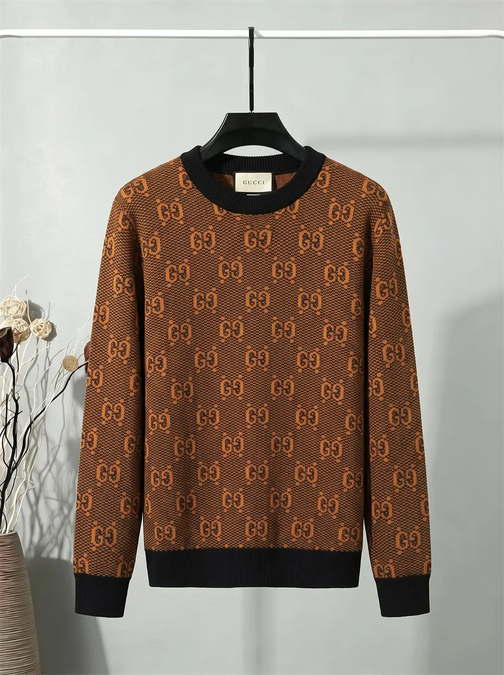 GG Monogram Jacquard Crew-Neck Sweater D20022122