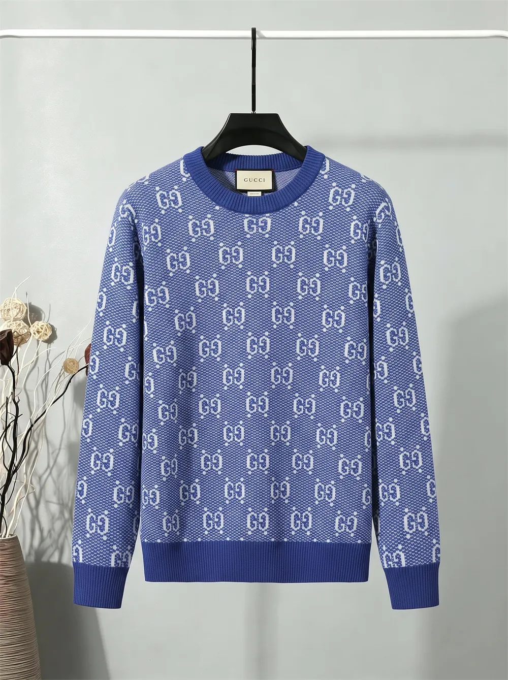 GG Monogram Jacquard Crew-Neck Sweater D20022124