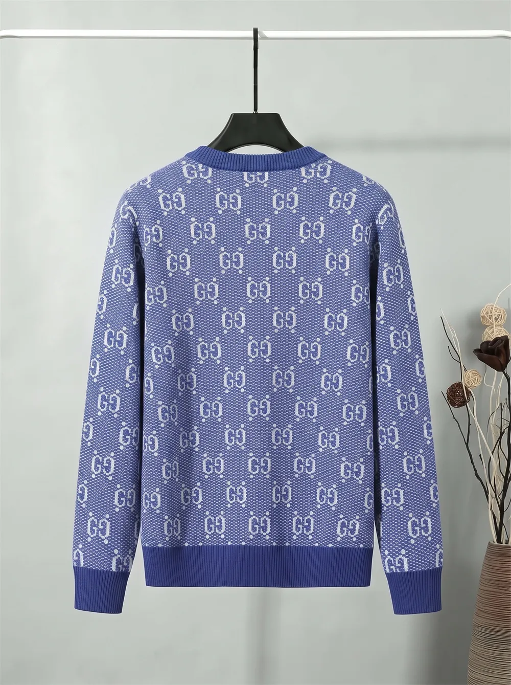 GG Monogram Jacquard Crew-Neck Sweater D20022124 — view 2