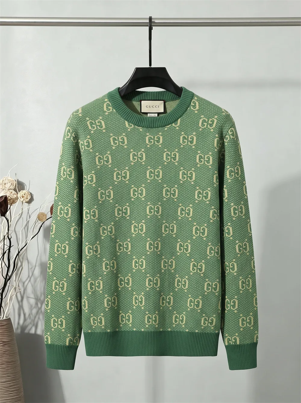 GG Monogram Jacquard Crew-Neck Sweater D20022123