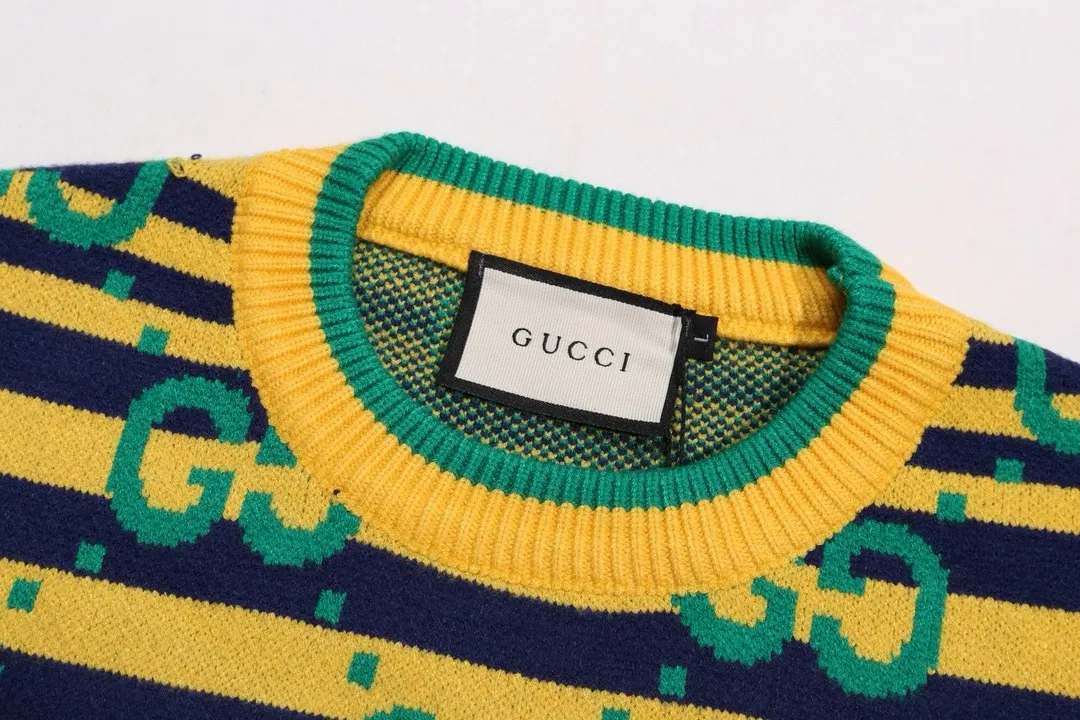 Interlocking G Striped Wool Sweater D20022130 — view 3