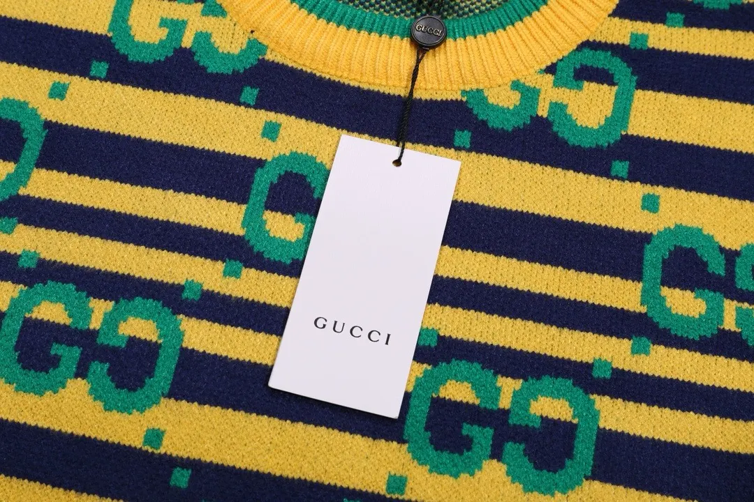 Interlocking G Striped Wool Sweater D20022130 — view 4
