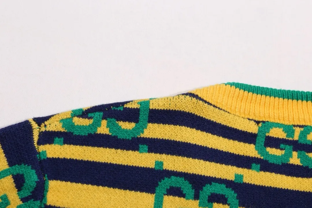 Interlocking G Striped Wool Sweater D20022130 — view 7