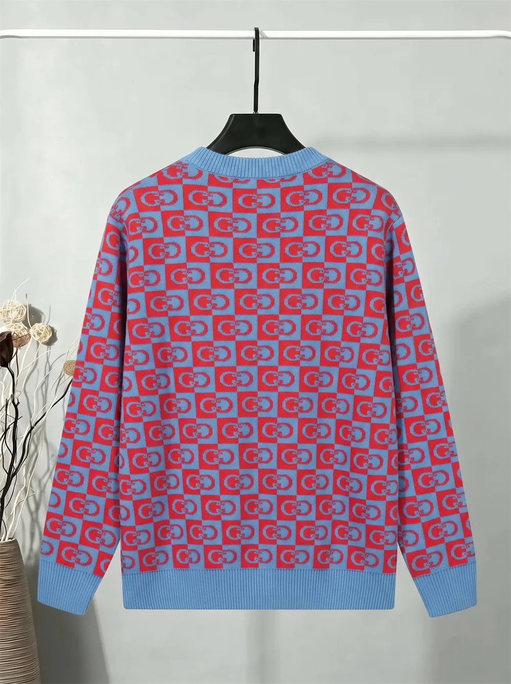 Gucci GG Jacquard Check Crew-Neck Sweater D20022125 — view 2