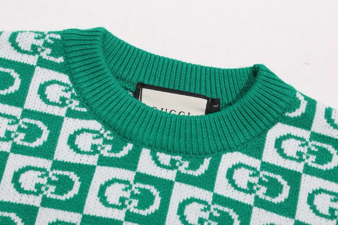 GG Monogram Checkered Jacquard Sweater D20022126 — view 5