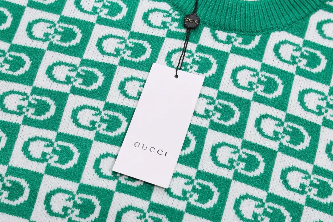 GG Monogram Checkered Jacquard Sweater D20022126 — view 7