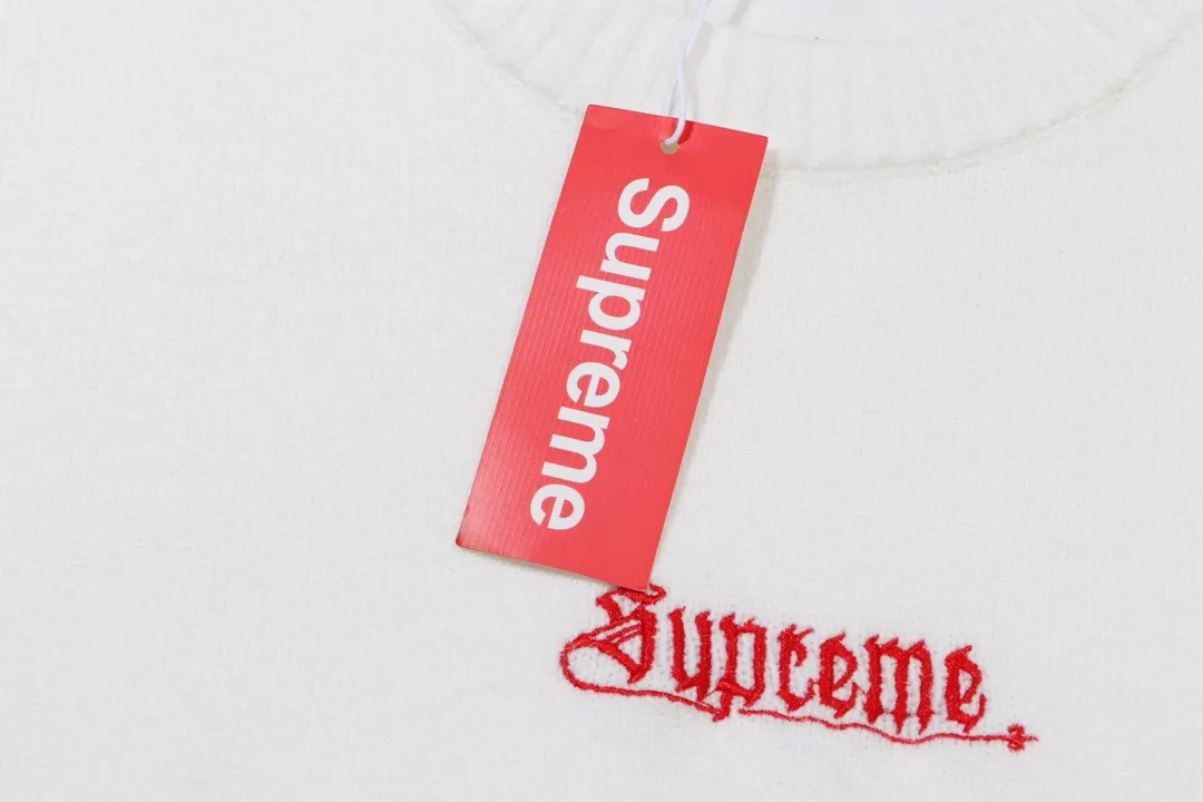 Supreme Embroidered Logo Crew-Neck Sweater D20022089 — view 6